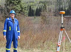 Gord beside Alaska highway