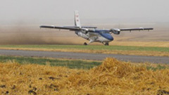 An economical twin engine aircraft for flight checking instrument procedures