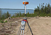 One of CBR Tech's two ALTUS APS-3 GPS receivers determining a position with 1-inch (thumbnail size) accuracy